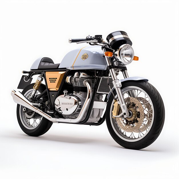 Photo royal enfield continental gt 650 a cafe racer throwback with motorbike on white background clean