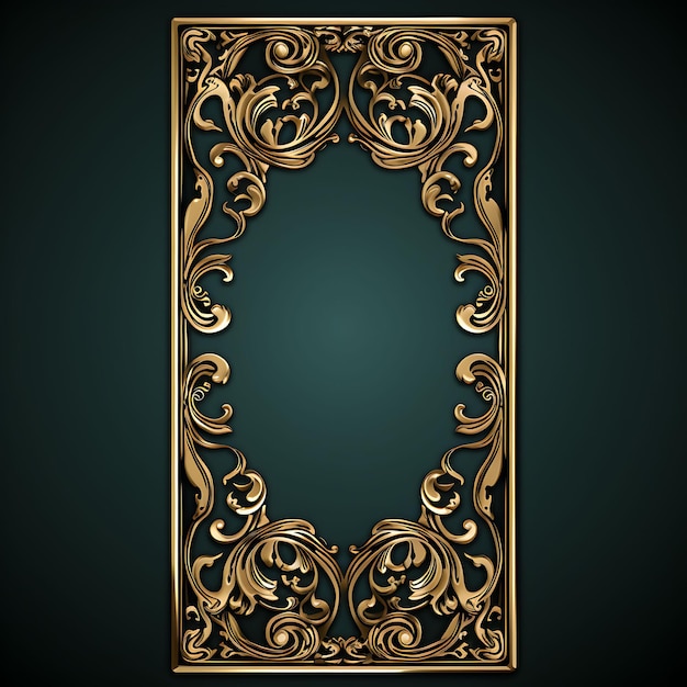 Photo royal filigree frame bronze and intricate color delicate and phone case design luxury art decor