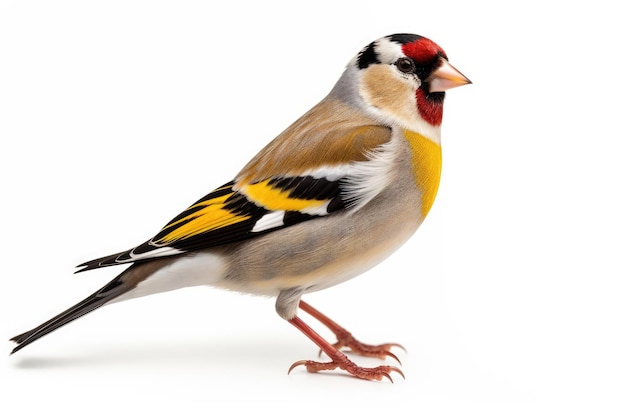 Royal finch bird on a white background