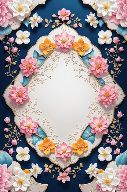 Royal Floral Ornamental Design with Copy Space