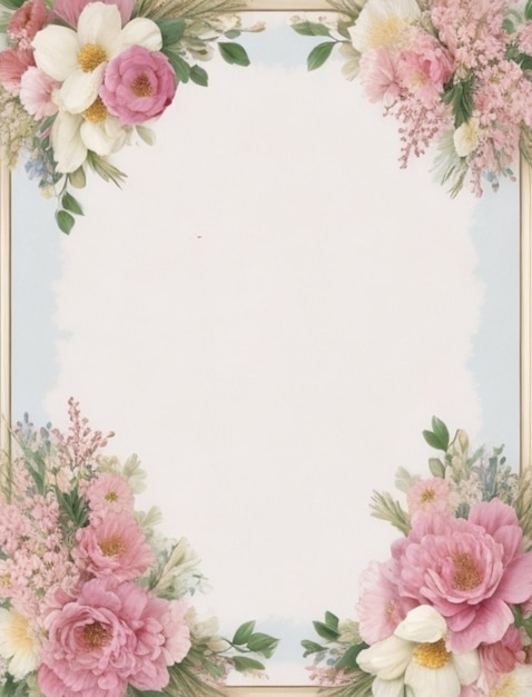 Royal and Floral Wedding Invitation