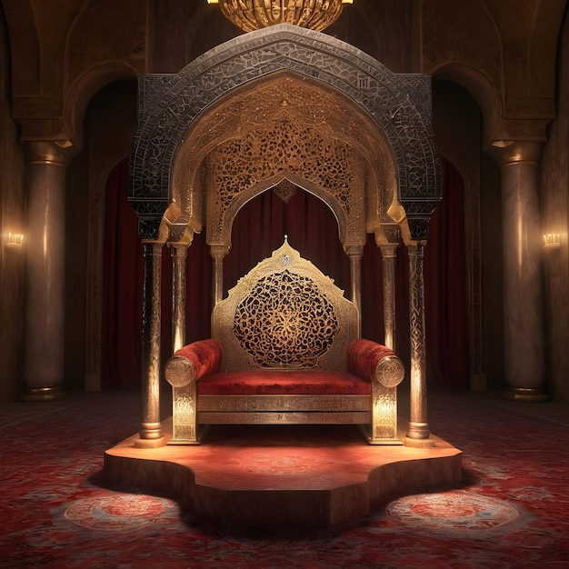 Photo royal islamic throne