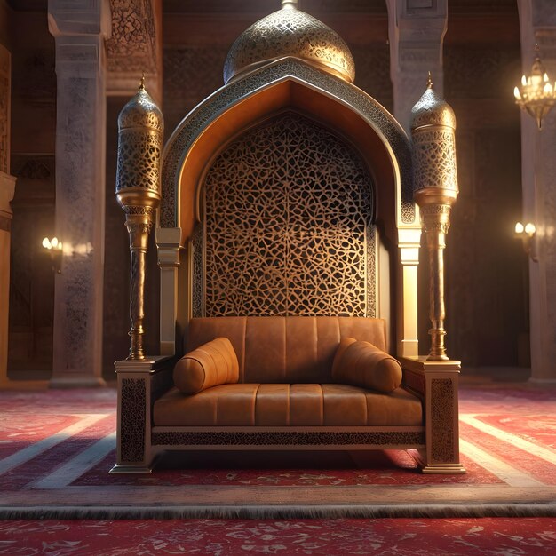 Photo royal islamic throne