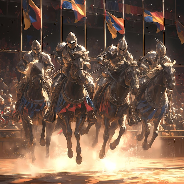 Royal Jousting Duels A Tale of Valor in Medieval Splendor