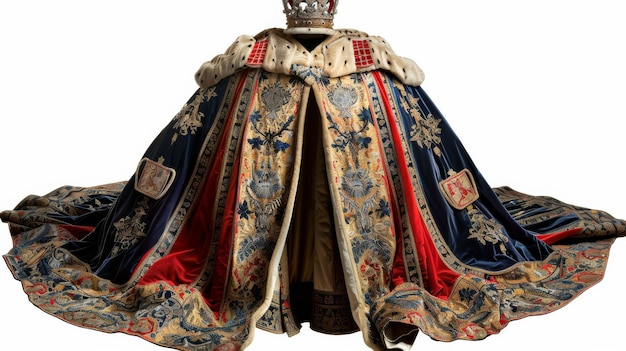 Фото Коронационное платье короля на белом фоне