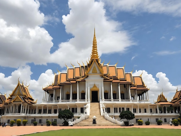 Photo the royal palace in phnom penh ai generated