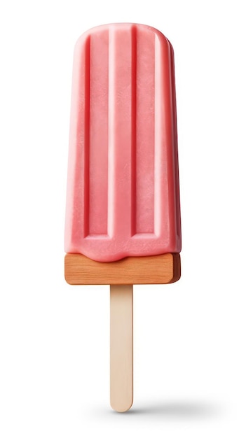 Royal purple and pastel pink colored popsicle isolated on a white colored background