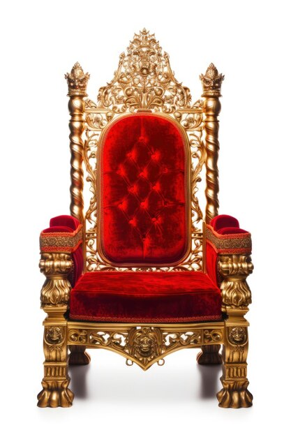 Photo royal throne isolated on white background