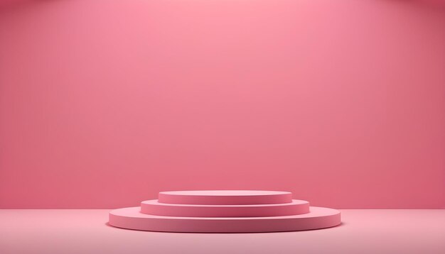 Foto roze 3d podium