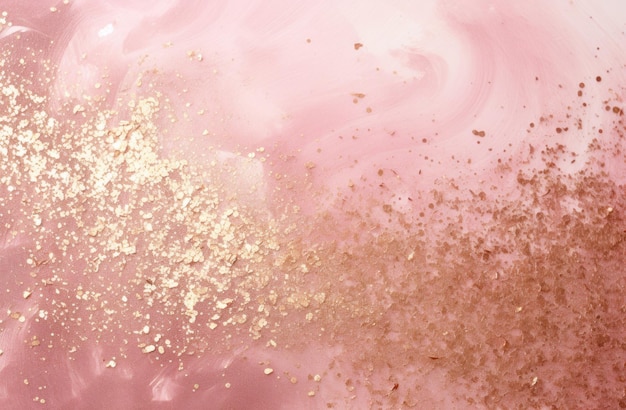 Roze achtergrond met gouden glitter Illustratie AI GenerativexA