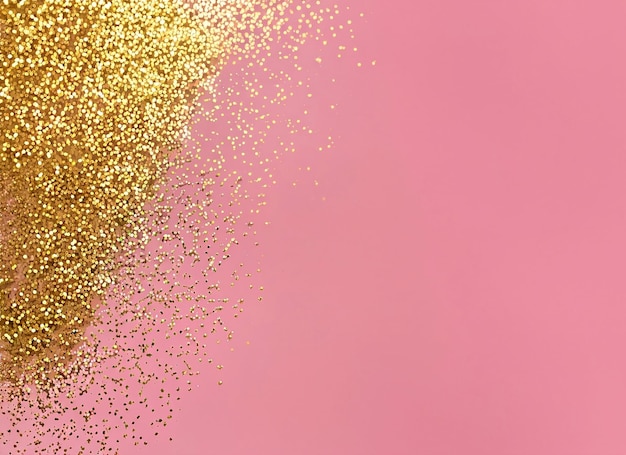 Roze achtergrond met gouden glitters