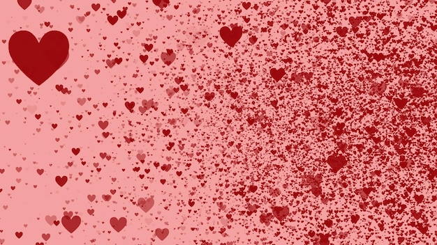 Roze achtergrond met hartjes voor Valentijnsdag