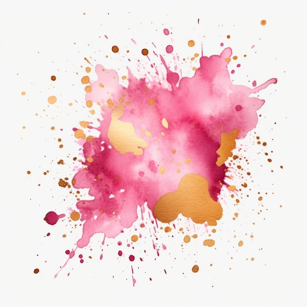 Roze aquarel splash Illustratie AI GenerativexA