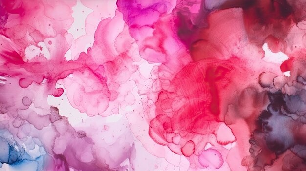 Roze aquarel textuur op wit papier