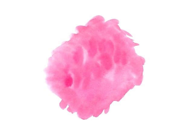 Roze aquarel vlek op witte achtergrond