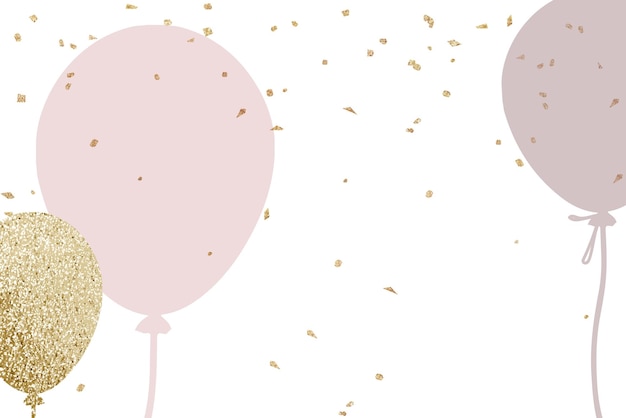 Roze ballonnen rand png doorzichtige achtergrond
