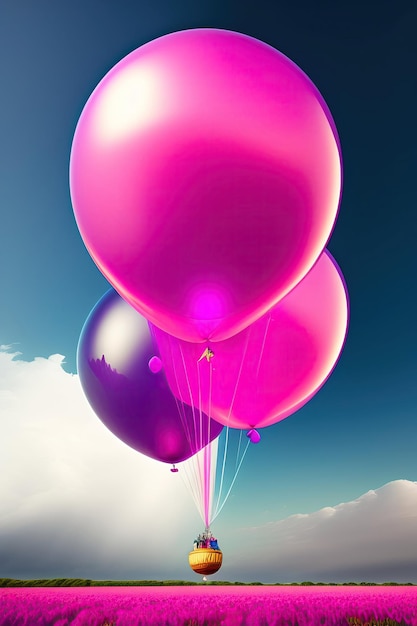 Roze ballonnen