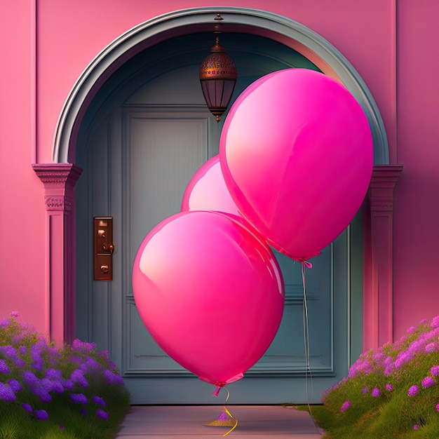 Roze ballonnen