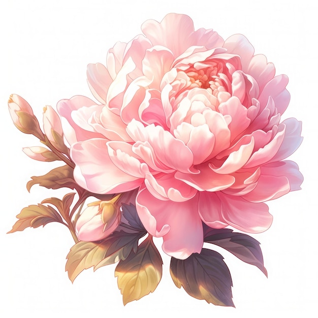 Roze bloem clipart Roze bloem sublimatie clipart Roze bloemen gegenereerd door AI