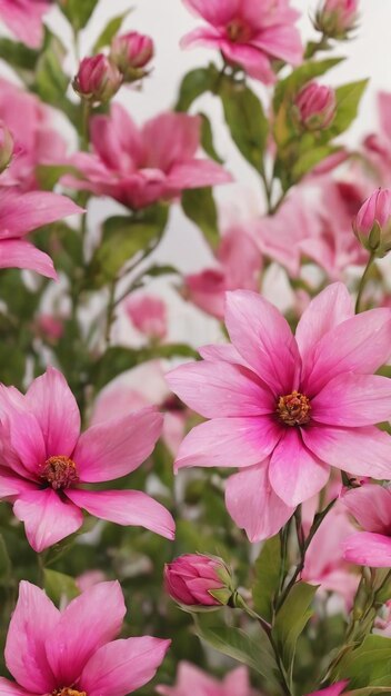 Roze bloem op een witte achtergrond