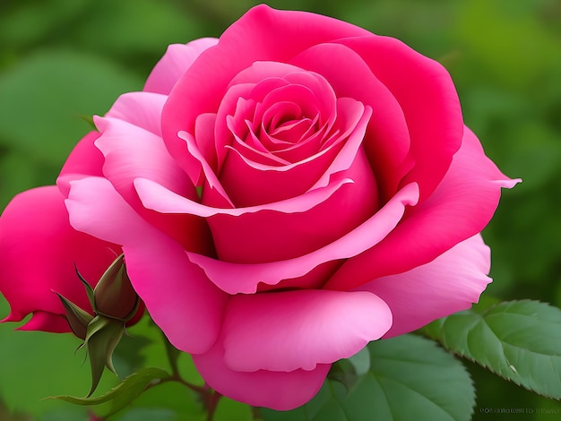 Roze bloem rode en roze roos