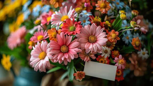 Roze bloemen in een vaas op tafel