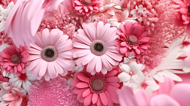 Foto roze bloemen in een vaas