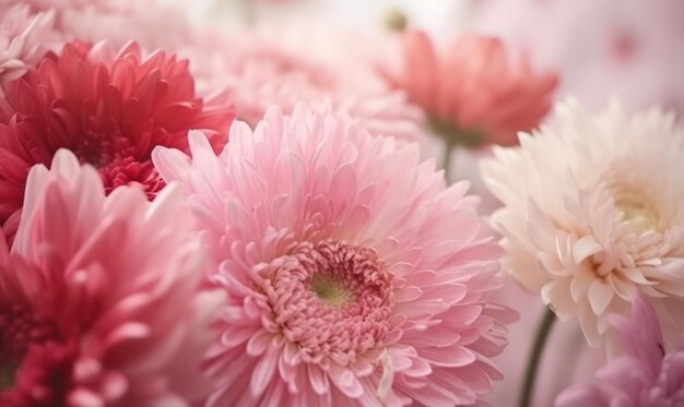 Roze bloemen in een veld