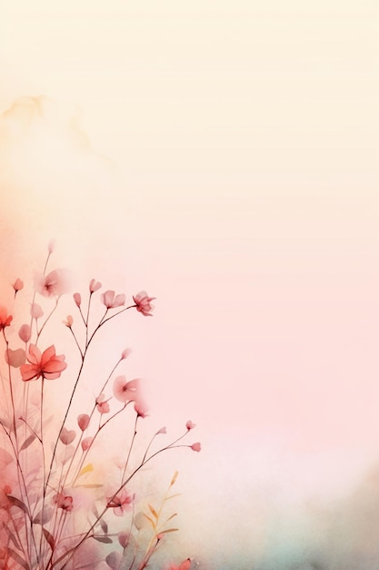 Roze bloemen op een roze achtergrond met een plek voor tekst