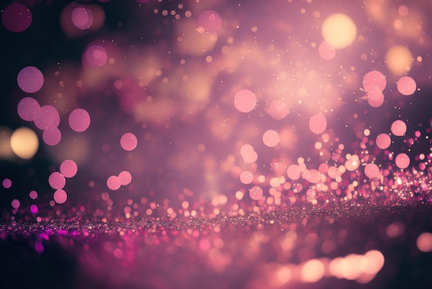 Roze bokeh en glitter zoete achtergrond Grafisch ontwerp illustratie