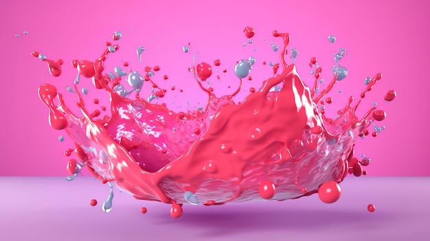 Roze bubbels abstracte achtergrond Generatieve Ai