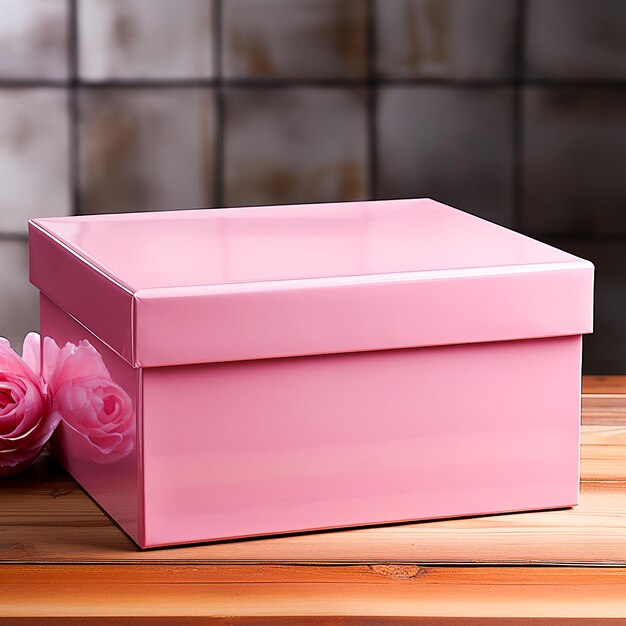 Roze cadeau doos gegenereerd door AI