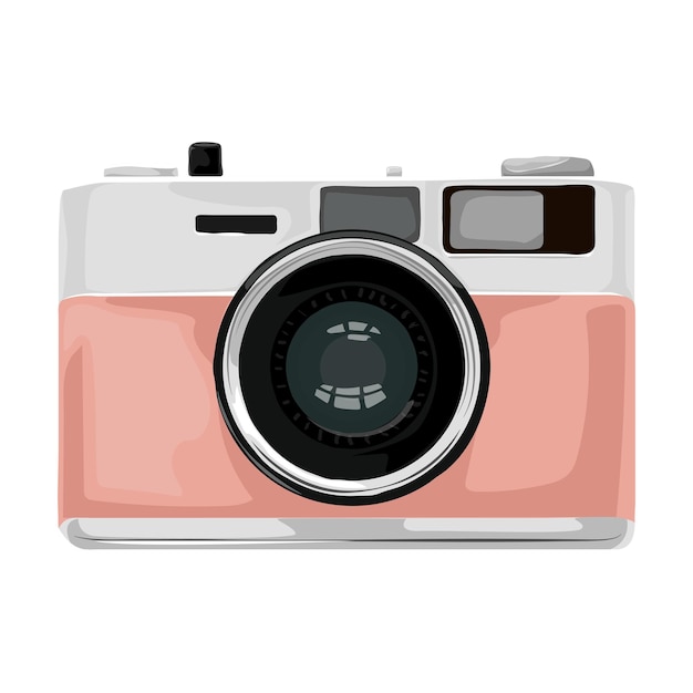 Roze camera png esthetische illustratie doorzichtige achtergrond
