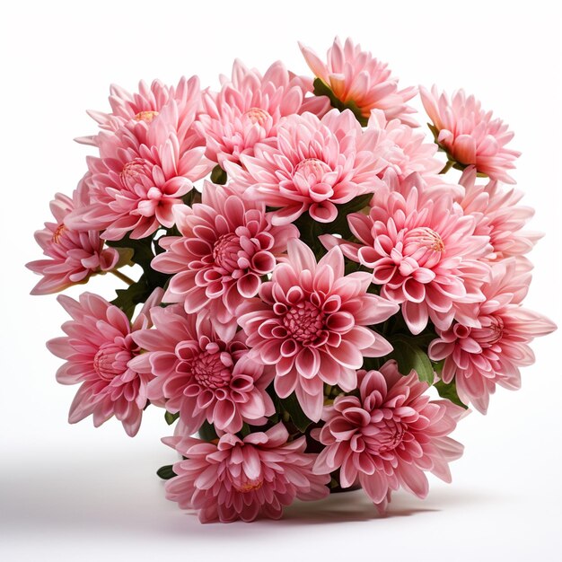 Roze chrysanten geïsoleerd op wit