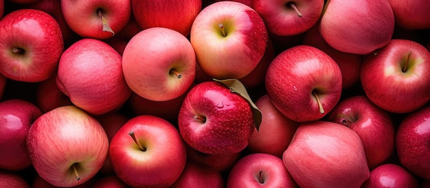 Roze dame appels verkrijgbaar op de nabijgelegen markt