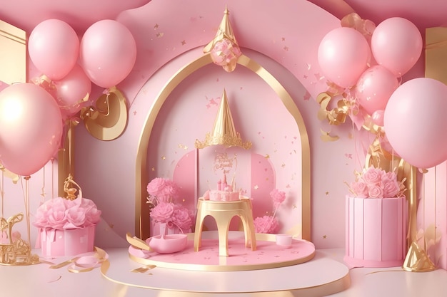 Roze dromen mooie verjaardagsachtergronden