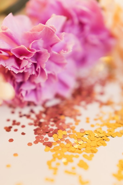 Roze en beige dianthus bloemen close-up