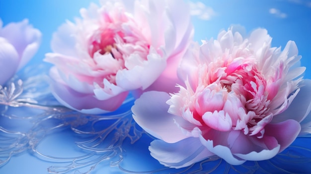 Roze en blauwe bloemen