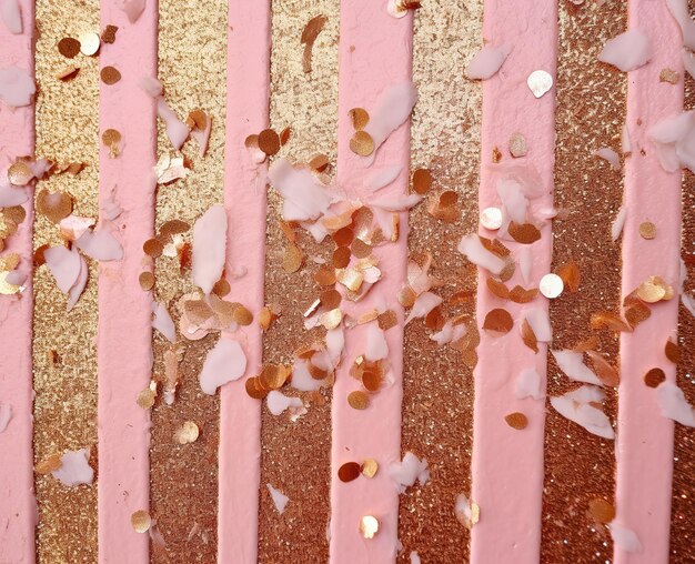 Roze en glitter gouden achtergrond