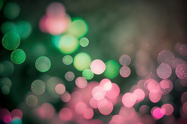 Roze en groene Glitter Bokeh lichten