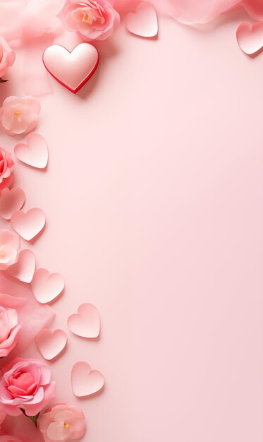 Roze en witte hart abstracte achtergrond voor valentijnsdag kaartje