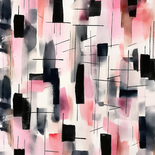 Roze en zwarte abstracte schilderij achtergrond