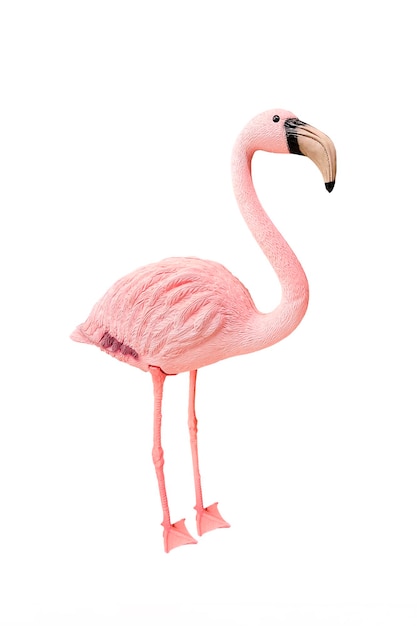 Roze flamingo figuur geïsoleerd op wit