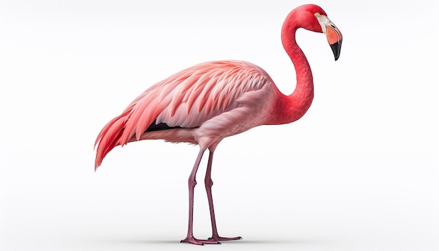 roze flamingo geïsoleerd op wit