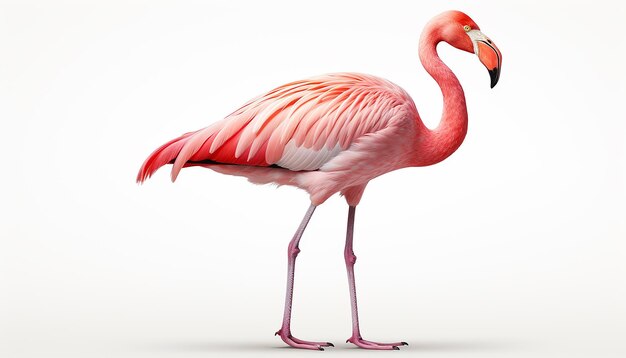 roze flamingo geïsoleerd op wit