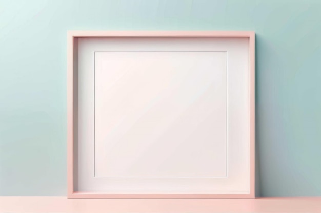 Roze frame op tafel mockup
