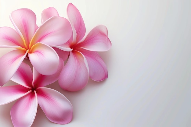 Roze Frangipani-groep geïsoleerd op wit