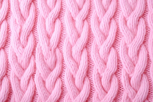 Roze gebreide wol achtergrond met een patroon van zacht