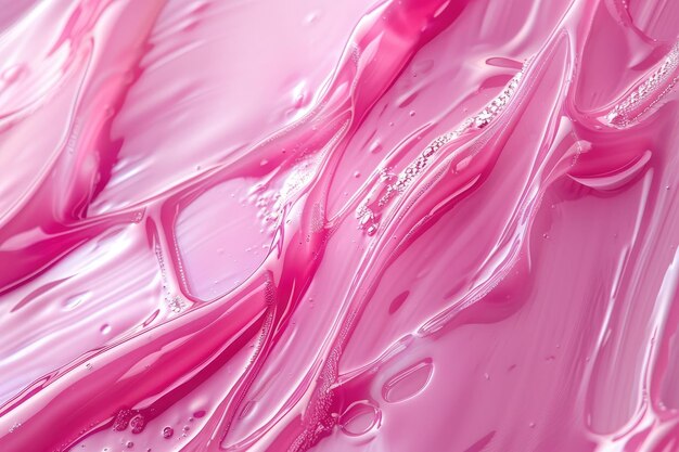 Foto roze gel textuur cosmetische heldere vloeibare crème vlek