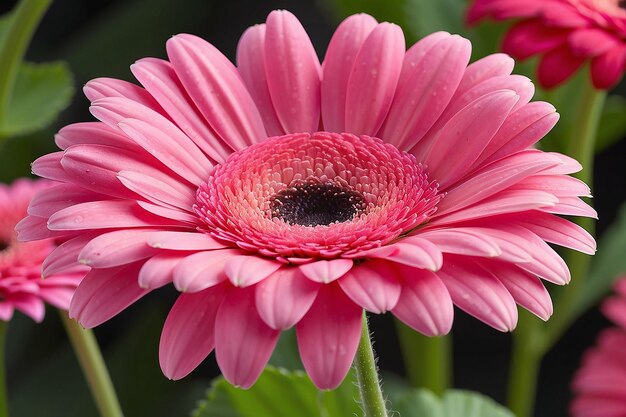 Roze gerbera bloem in een tuin